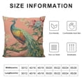 thumbnail image 5 of Orinice Blush Chinoiserie Peacock Bird Floral Pillow Case Asian Throw Pillow Farmhouse Cushion Cover Chic Pillow Covers  Decorative Pillowcase for Sofa Living Room Bedroom 12x12in, 5 of 5