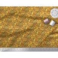 thumbnail image 2 of Soimoi Orange Rayon Fabric Tiger & Giraffe Animal Skin Decor Fabric Printed BTY 58 Inch Wide, 2 of 3