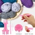 thumbnail image 3 of OULII 1 Set Knitter Spool Loom Knitting Tool for Crochet Hook Rosy Plastic Compact DIY Projects Home Decor, 3 of 8