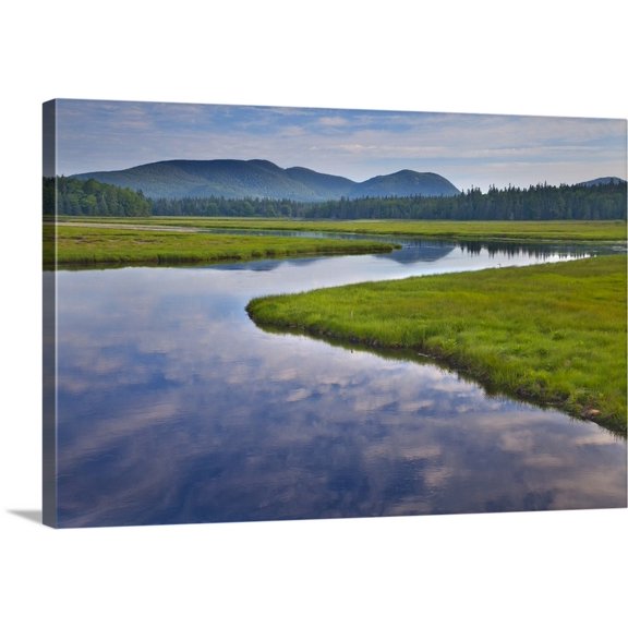 Great BIG Canvas | "Bass Harbor Marsh in Acadia National Park, Maine" Canvas Wall Art - 30x20
