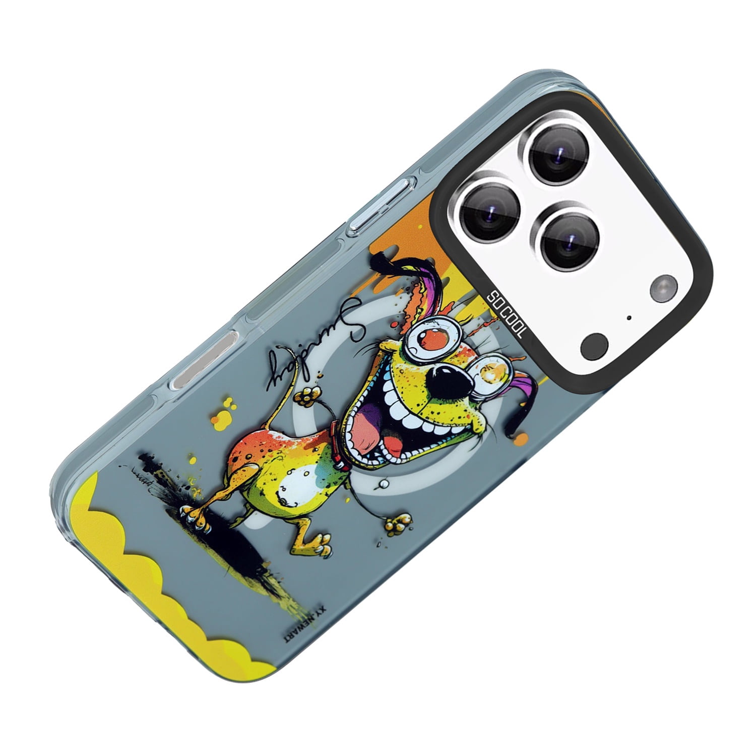 Animal Graffiti Wireless Charging Case for iPhone 17 Pro Max - Blue
