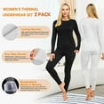 thumbnail image 4 of CL convallaira 2 PACK/Set Women Thermal Underwear Long Johns Set, Soft and Warm Long Underwear Base Layer Pajama for Cold Weather, 4 of 5