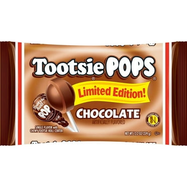 Tootsie Pops Tootsie Roll Pops Chocolate Flavor Limited Edition, Single Flavor Lollipop, 13.2 Ounce Bag
