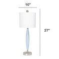 thumbnail image 3 of Lalia Home Stylus Table Lamp with White Fabric Shade, Blue, 3 of 5