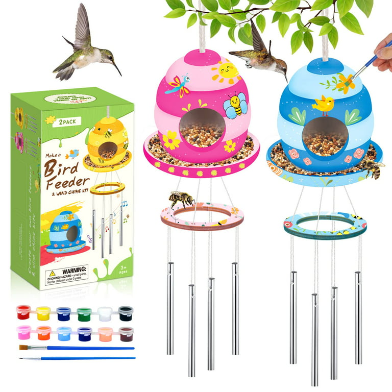 2-Pack Make A Wind Chime Kits - Arts & Crafts Construct & Paint Wind C –  Soyeeglobal