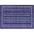 thumbnail image 1 of Ahgly Company Machine Washable Indoor Rectangle Southwestern Blue Country Area Rugs, 4' x 6', 1 of 4
