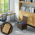 thumbnail image 2 of Casafield Rolling Filing Cabinet, Espresso Dark Brown - Water Hyacinth Hanging File Folder Organizer, Home Office Storage, 2 of 7