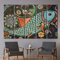 thumbnail image 5 of Abstract Printed, Abatract Fish Poster, Pattern Wall Decor, Animal Wall Decor, Contemporary Poster, Colorful Printed, Fish Canvas Art, Canvas Wall Decor - White Framed, 5 of 9
