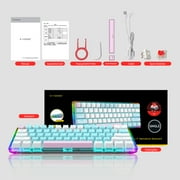 E-YOOSO 60% Mechanical Keyboard, Red Switch Gaming Wired Keyboard with RGB Backlit, Ultra-Compact 60 Percent Computer Keyboard for Windows, Mac OS