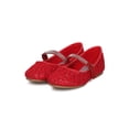thumbnail image 5 of New Girl Little Angel Britt-957D Glitter Lace Rhinestone Mary Jane Ballet Flat, 5 of 5
