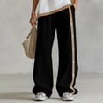 thumbnail image 5 of Edvintorg Wide Leg Lounge Pants for Women Plus Size Fashion Elastic Waisted Casual Loose Trouser with Pockets Women's Clothes Army Green XXXL, 5 of 7