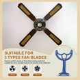 thumbnail image 5 of Uxcell 4 Pcs 52" Ceiling Fan Blades Arms Replacement Parts, Mounting Kit, Dark Blue, 5 of 7