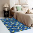 thumbnail image 3 of Banana Rugs for Living Room Bedroom - Fruit Rug 5x7 - Blue Carpet for Home Decor - Washable Non Slip Patterned Indoor Large Area Rug - Soft & Low Pile (ZK&761), 3 of 7