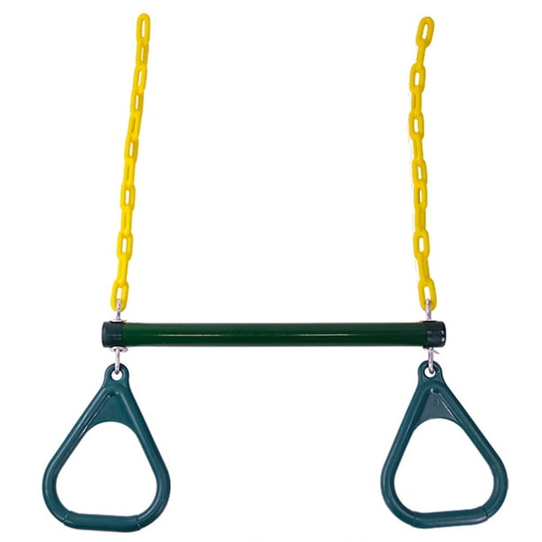 UBesGoo 18" HeavyDuty Ring Trapeze Swing Bar with Rings Heavy Duty