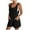 Black, variant on Suumer Plus Size Casual Fshion Jumpsuits for Women Button's Solid Casual Sleeveless Suspender Short Wide-leg