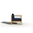 thumbnail image 4 of Pemberly Row Modern Teak Outdoor Club Chair with Navy Fabric Cushion, 4 of 7