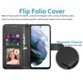 thumbnail image 4 of Galaxy S22+ 6.6" Case, Galaxy S22+ 6.6" Wallet Case, Galaxy S22+ 6.6" Leather Case, Tekcoo PU Leather Folio Flip Cover Magnetic Closure TPU Shockproof Protective Case Kickstand Strap -Black, 4 of 11
