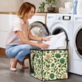thumbnail image 7 of Home Organizer Foldable Fabric Storage Bin With Handle Indian Style Flower, 7 of 7
