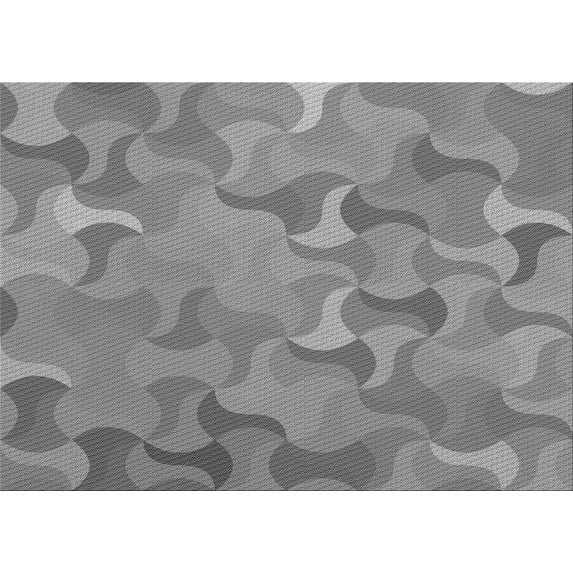 Ahgly Company Machine Washable Indoor Rectangle Transitional Smokey Gray Area Rugs, 8' x 10'