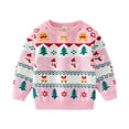 thumbnail image 2 of KYAIGUO Toddler Kids Knit Sweater Boys Girls Long-sleeved Sweater Crewneck Snowman Sweater for 2-7Y, 2 of 5