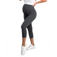 thumbnail image 5 of Admvng Maternity Capri Leggings High Waist Pregnancy Cropped Tights, 5 of 6