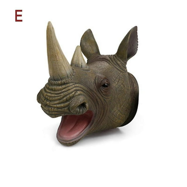 Hand Puppet Toys Soft Rubber Realistic Animal Head Hand Toy Christmas Gift