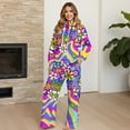 thumbnail image 4 of Garronmavis Women Jogging Suits 2 Piece Set Hippie Floral Hoodie for Women Joggers with Pockets Long Sweatpants Comfy Sweat Suit Lightweight Sweatsuit, Size S, 4 of 6