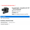 thumbnail image 2 of Fog Light Switch - Compatible with 1987 - 1993 Ford Mustang 1988 1989 1990 1991 1992, 2 of 2