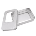 thumbnail image 3 of Rectangle Storage Box Small Storage Box Silver Color Jewelry Key Coin Container Playing Card Box Candy Storage Can, 3 of 8