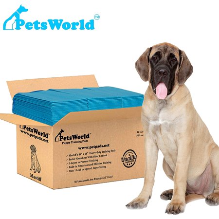 Mastiff s Massive Training Giant Pads  28x44 inch Pad  50 Pads  XXXL Gigantic  Tear Resistant  Super Absorbent Polymer  Extremely Strong Leak-Proof
