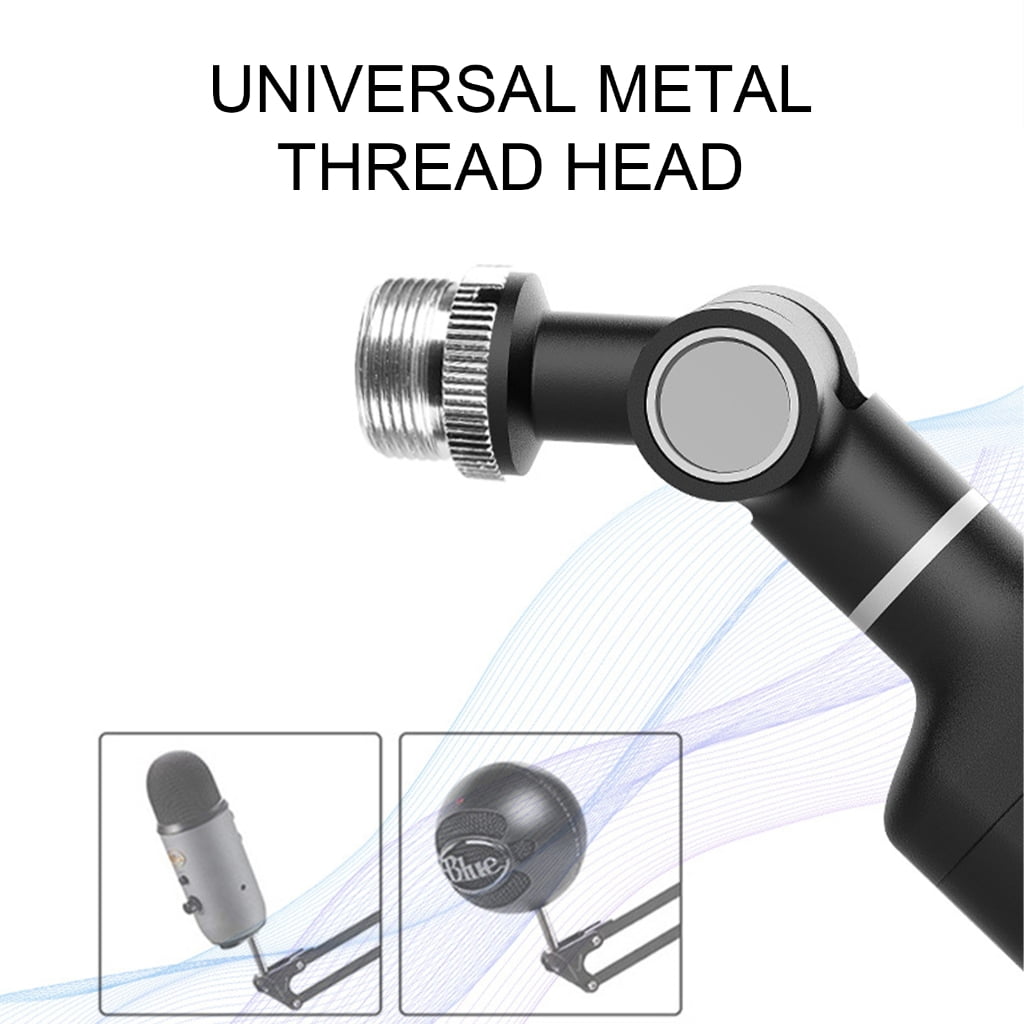 T-HOTLYST 360 Degree Rotating Suspension Boom Microphone Arm Stand Mic Stand with 3/8" to 5/8" Adapter for Gaming Recording Studio