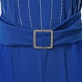 thumbnail image 7 of HXWCHs Straight Leg Jumpsuits for Women, Stylish Women's Sleeveless Jumpsuit with Zipper Front and Elegant Mesh Waistband Design L Blue, 7 of 7