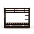 thumbnail image 4 of Arca Solid Wood Twin Over Twin Bunk Bed and Underbed Storage Drawers in Espresso, 4 of 8