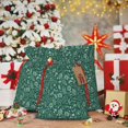 thumbnail image 6 of Pofeuu Green Christmas Print Burlap Bags with Drawstrings Drawstring Gift Bags Pouch Bag for Thankgiving Birthday Party Gift Wrapping Treats and Party Favors-Small, 6 of 9