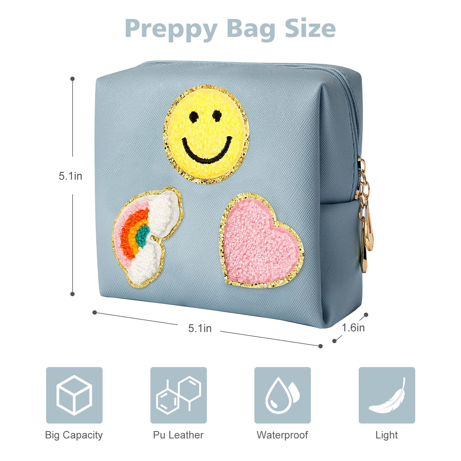 1pc letter pattern zippered portable travel sanitary napkin storage bag PU  waterproof storage small square bag. It is convenient and beautiful to  store sanitary napkins when going shopping. It is very suitable