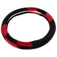 thumbnail image 1 of Funda universal para volante de para coche antideslizante cálido para invierno negro \ u0026 rojo Cola Cubierta de felpa para volante, 1 of 6