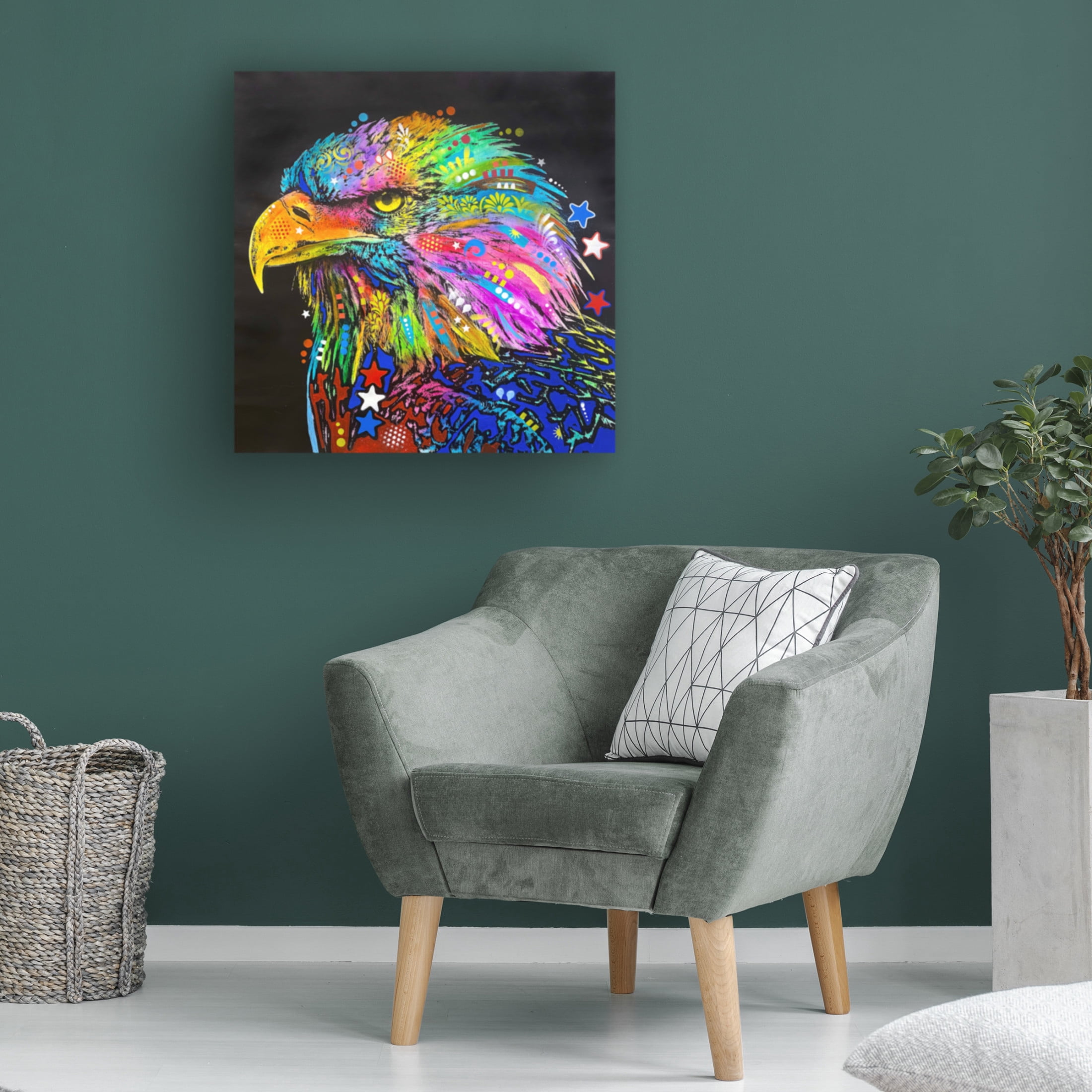 Canvas Wall Art - Dean Russo 'Bald Eagle' Wall Art for Living Room, Bedroom, or Office Décor by Trademark Fine Art - 14 x 14 Inches