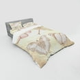 thumbnail image 2 of Ambesonne Abstract Bedding Set 4 Pcs, Retro Butterflies Bugs, Queen, Pale Pink and Pale Grey, 2 of 2
