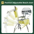 thumbnail image 6 of Yellow Folding Beach Chair - 24.8"×27.56"×38.98", Heightened Oxford Cloth, Aluminum Tube, 220 lbs Capacity, 6 of 17
