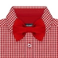 thumbnail image 3 of Creative Knitwear Infant Long Sleeve Button Down Dress Shirt- Gingham, Red, Sizes: 0/3m - 6/9m, 3 of 7