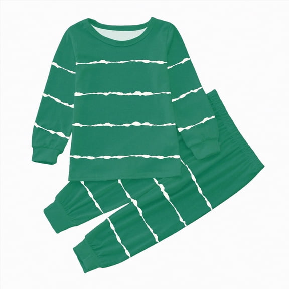 Futezty Toddler Boys Girls Clothes Fall Winter Outfit Sets, Set For Kids Long Sleeve Crew Neck Stripe Stretch 3M 6M 12M 18M 24M 2T 3T 2 PC Pajama