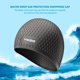 thumbnail image 2 of Gorros de natación impermeables Mujeres Hombres Silicona Protección auditiva Sombrero de natación Negro Ehuebsd Para Estrenar, 2 of 6