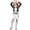 Black_a, variant on Halloween Costume Anime Cosplay Costume, Anime Stage Performance Costume Theme Party Role Play Outfit, Jacket Top and Shorts 3-Piece Set