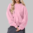 thumbnail image 2 of Fashion Hoodie for Womens Plus Size Pullover Casual Printed Round Neck Long Sleeved Loose Hooded Sweatshirts, 2 of 5