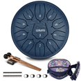 thumbnail image 1 of Tambor de acero LEKATO Rain Drum, 15 cm, 11 notas con bolsa, azul marino, 1 of 7