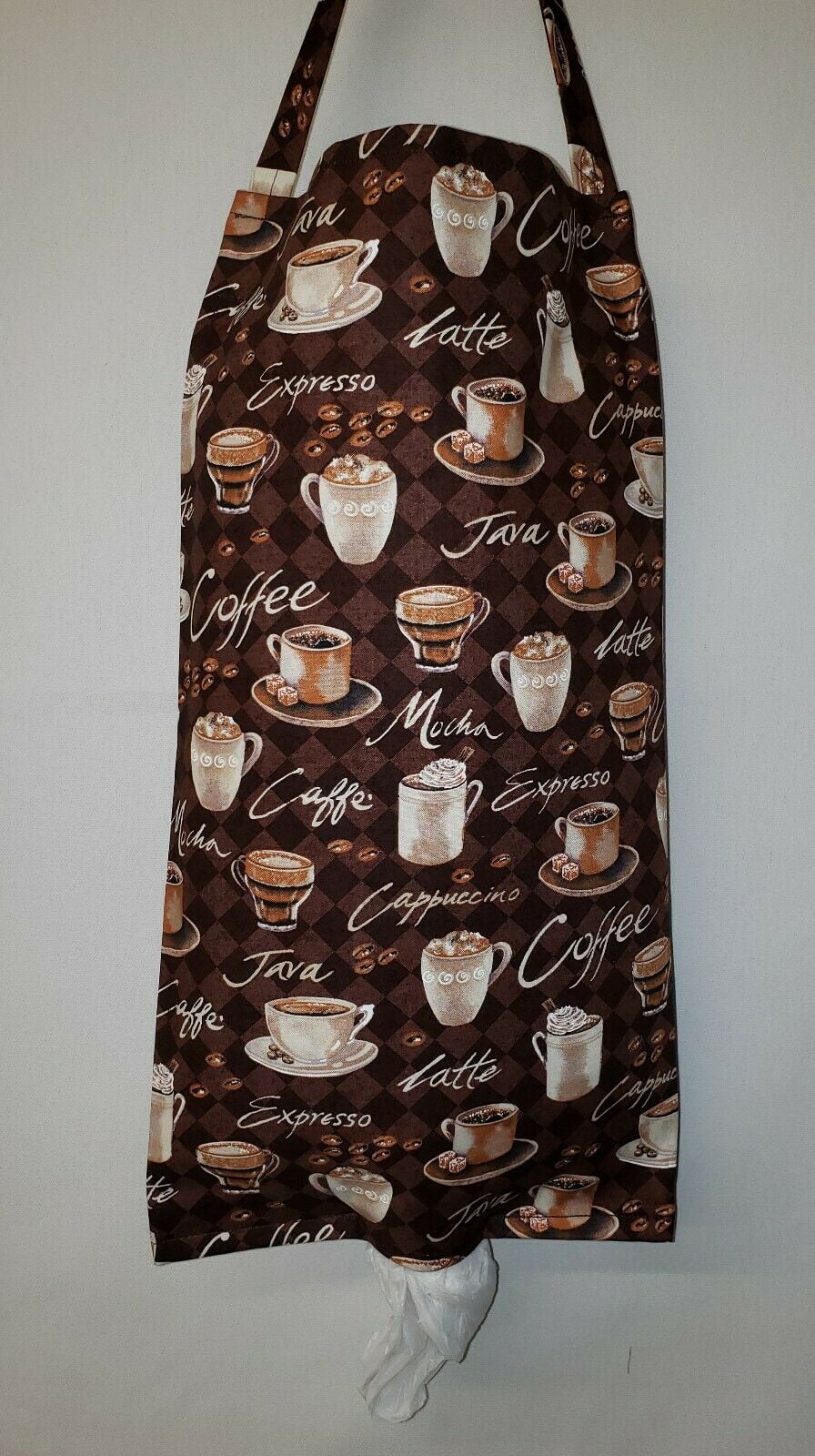 Coffee Cups Grocery Plastic Shopping Bag Holder - www.paulmartinsmith.com - www.paulmartinsmith.com