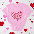 thumbnail image 1 of Cadeau de Saint-Valentin pour Femmes, T-shirt Décontracté à Manches Courtes et Col Rond avec Imprimé Arbre de Noël, 1 of 6