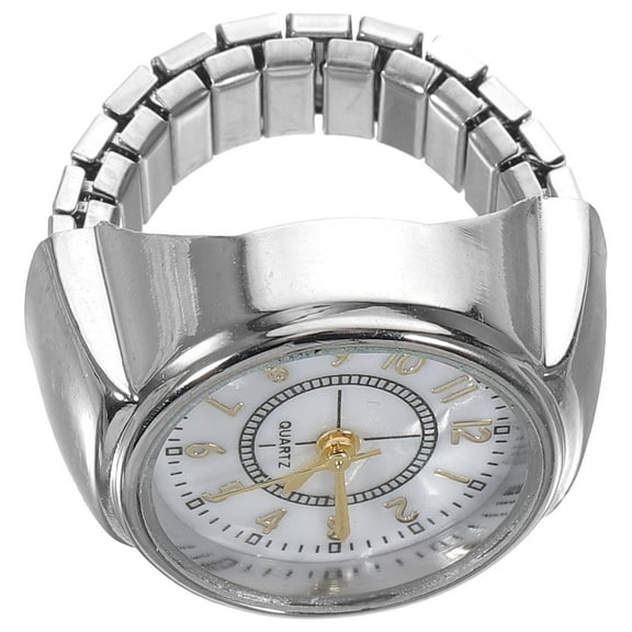 WHAMVOX  Digital Ring Watch Band Finger Watches Silver Men Women Miss