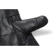 Men's Genuine Leather Warm Lined Driving Gloves (L, BLACK)