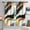 Black and Gold-2, variant on White and Copper Marble Pattern Blackout Curtains,Triple Weaved Fabric,Thermal Insulated,Room Darkening,Grommet Top,2 Panels,42x45in(107x114cm)